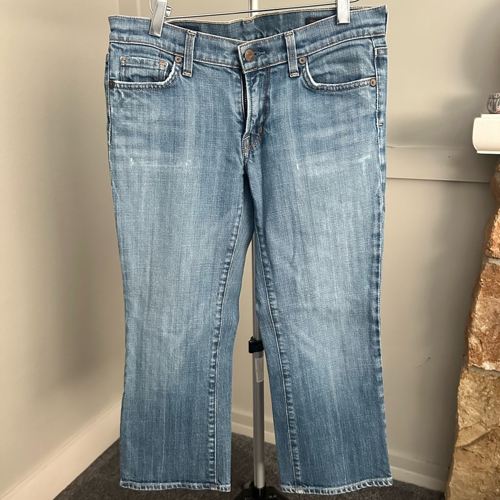 Citizens Of Humanity Light Blue Cropped Straight Jeans